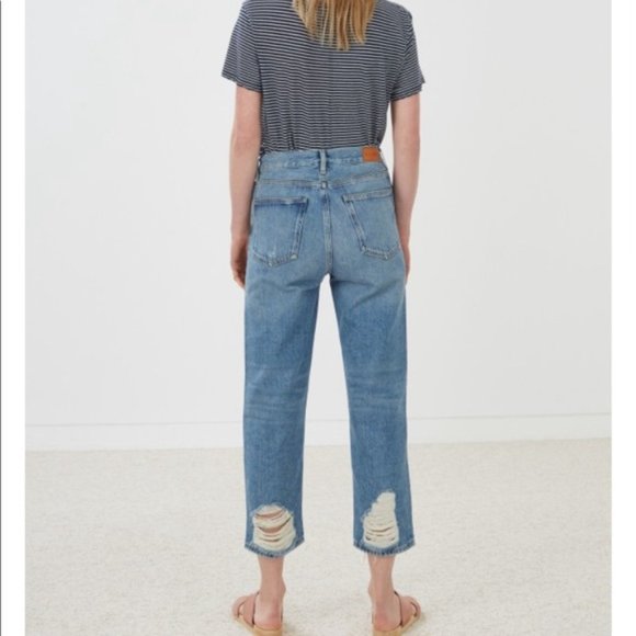 M.i.h JEANS JEANNE HIGH-RISE CROPPED DISTRESSED JEANS - Picture 8 of 11